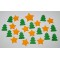 Sada dekorací 24 - filc - hvězdy a stromy